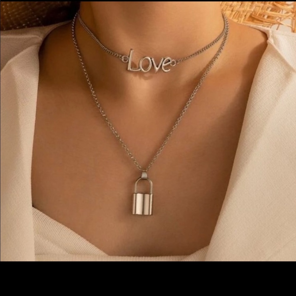 Lock and Love Pendant Necklace